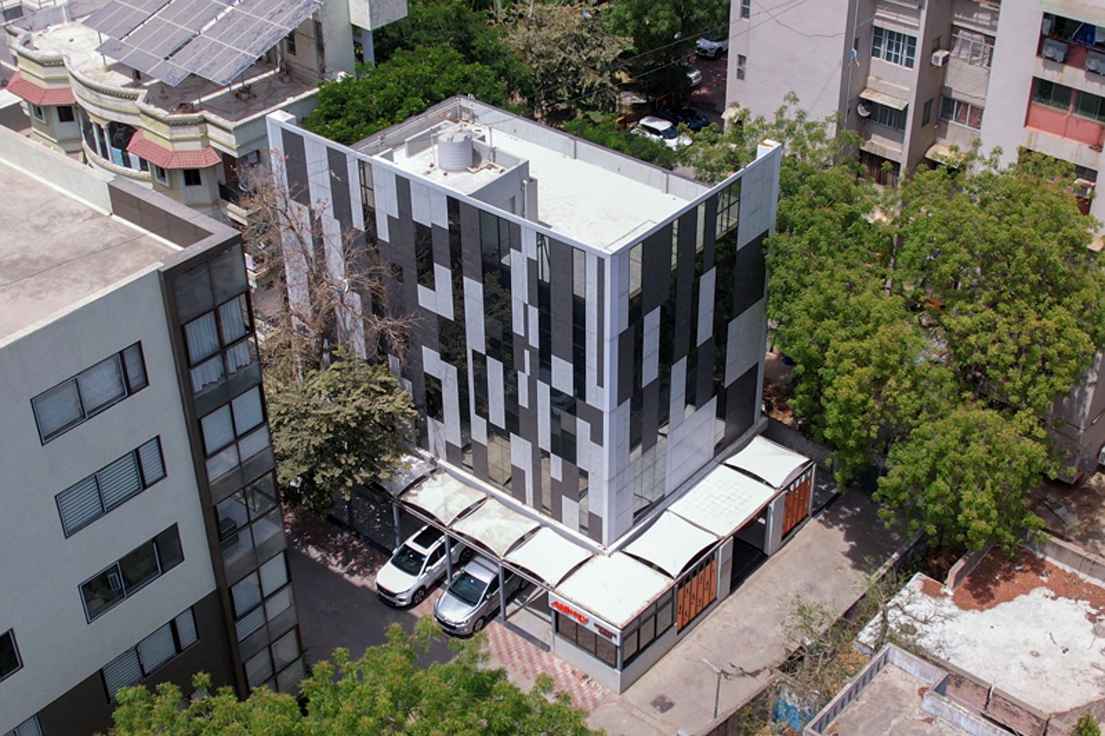 Aerial view of Anjney Corporate House, Ahmedabad