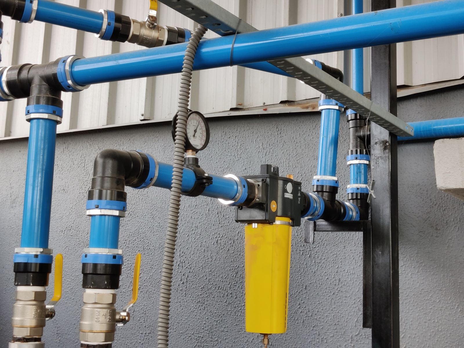 PPCH drops with filters and ball valves