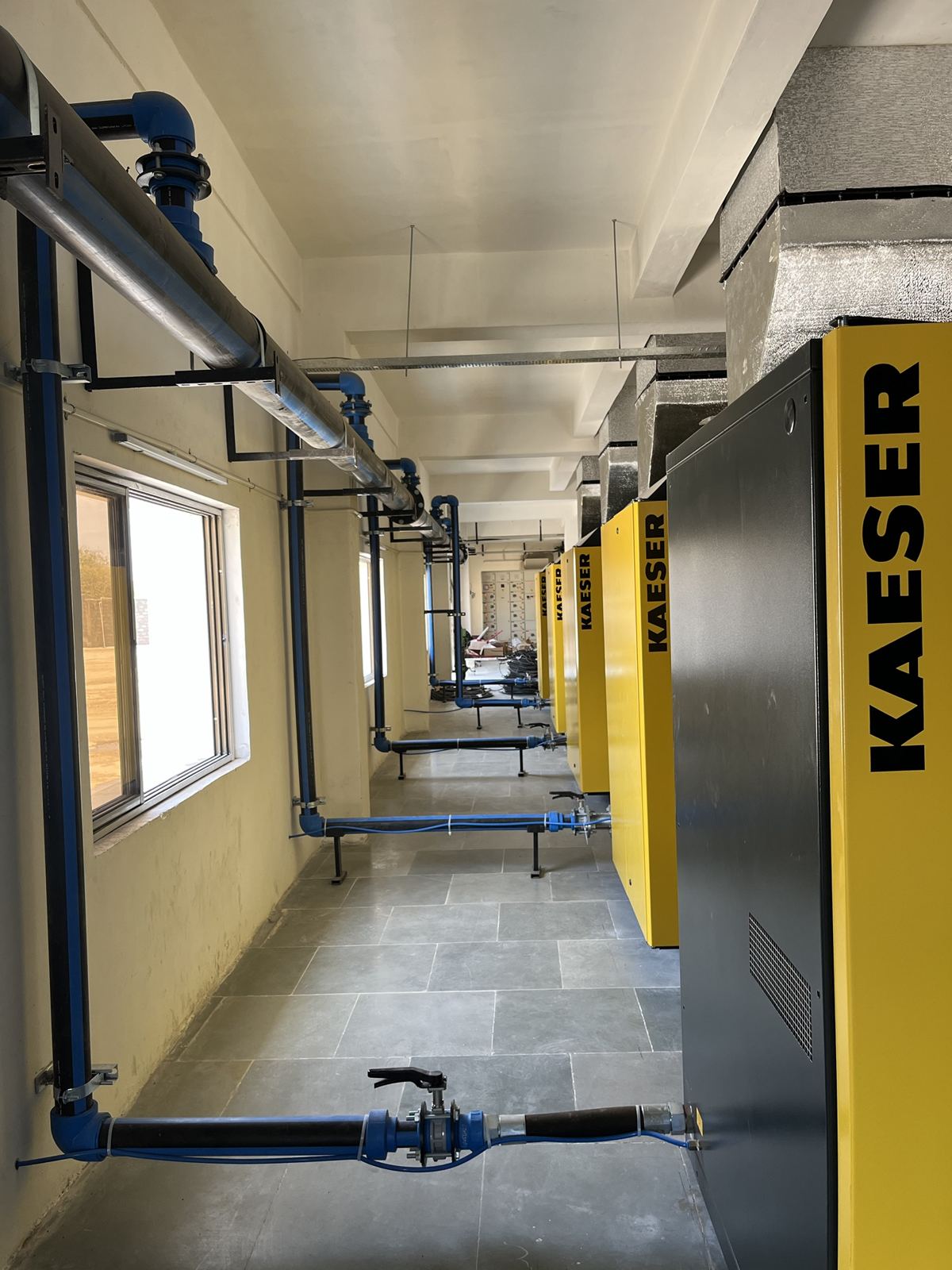 PPCH line running along a row of compressors